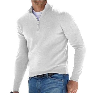 Pull Basique Zippé Pour Hommes