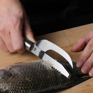 Couteau pour enlever les écailles poisson couper/gratter/creuser 3-en-1