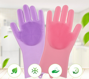 GANTS DE LAVAGE DE VAISSELLE EN SILICONE