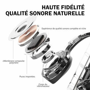 Casque à conduction osseuse sans fil bluetooth pour sport courir