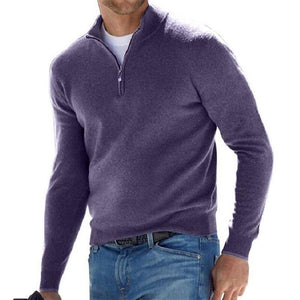 Pull Basique Zippé Pour Hommes