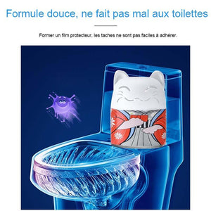 Nettoyant pour toilettes en forme de chat porte-bonheur