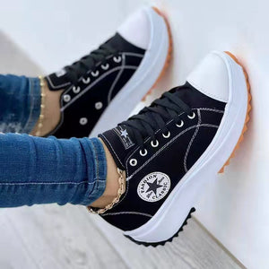 Chaussures en toile à plateforme pour printemps & été