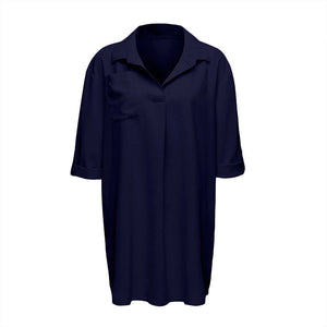 Robe chemise élégante à col en V