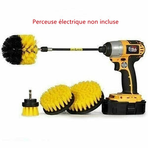 Brosse de nettoyage d'entretien voiture cuisine sol (Perceuse sans fil NON incluse)