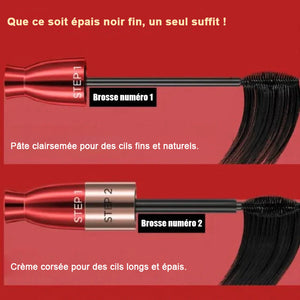 Mascara à double brosse épaississant et allongeant-Achetez 1 obtenez 1 gratuitement (2 pièces)