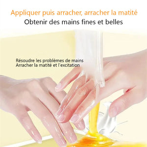Masque pour les mains de beauté à la mangue