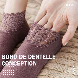 Nouvelles chaussettes thermiques en dentelle à la mode (3 paires)