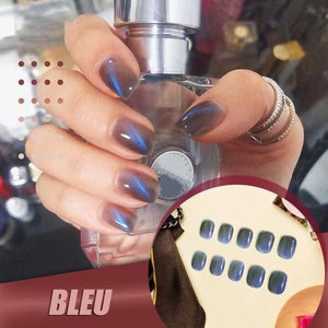 Autocollants des ongles"œil de chat"avec colle en gelée