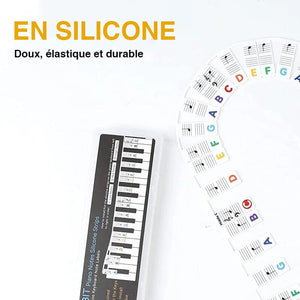 Étiquettes amovibles pour partitions de clavier de piano