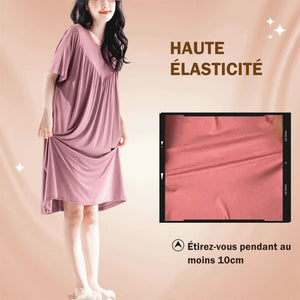 Robe de pyjama ample à manches courtes super douce et confortable