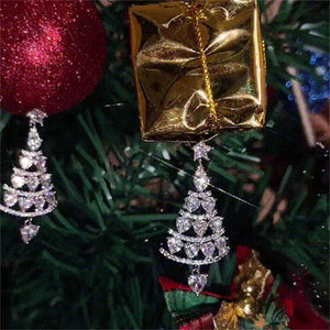 Boucles D'oreilles Tiges Sapin De Noël