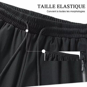 Pantalon décontracté en soie glacée respirante