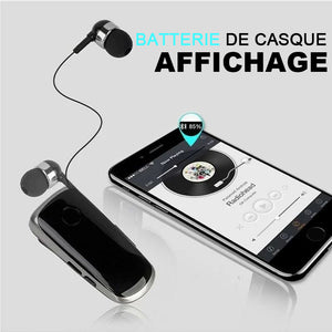 Oreillette Bluetooth à clip pour collier