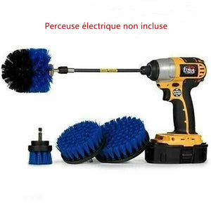 Brosse de nettoyage d'entretien voiture cuisine sol (Perceuse sans fil NON incluse)