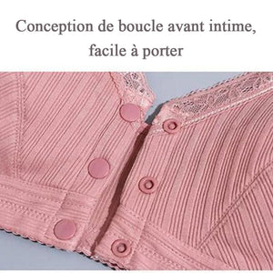 Soutien-gorge de coton boucle avant confortable