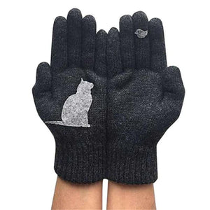 Gants de coton Imprimé motif chat