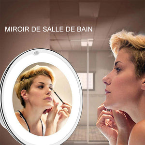 Miroir de maquillage avec lumière LED