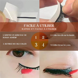 Bandes de cils imperméables auto-adhésives