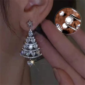 Boucles D'oreilles Tiges Sapin De Noël