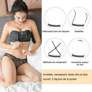 Soutien-gorge  sans bretelles avec dentelle
