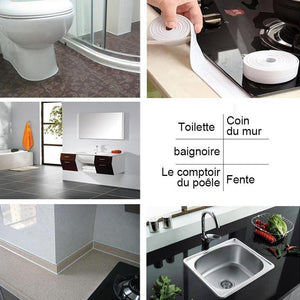 Bande d’étanchéité coin de cuisine ligne coupe-poussière ÉTANCHE Salle de bain Ruban adhésif