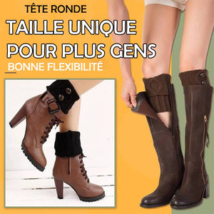 Housse de jambes chaud en tricot bottes(1 paire)