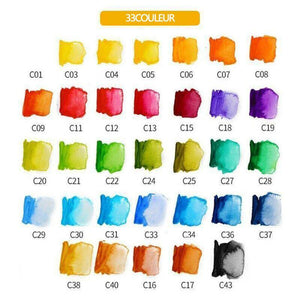 Palette de pigments de gouache solide