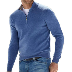 Pull Basique Zippé Pour Hommes