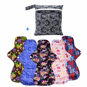 Serviette hygiénique lavable en charbon de bambou