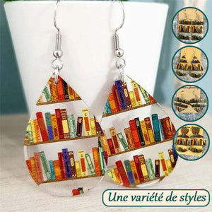 Boucles d'oreilles livre pour les amoureux des livres