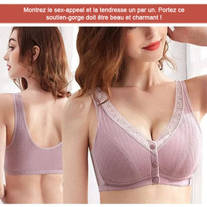 Soutien-gorge de coton boucle avant confortable