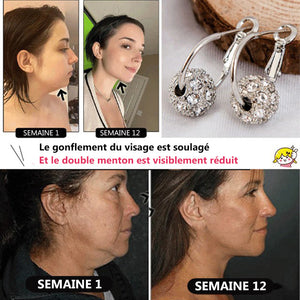 Boucles d'oreilles de drainage lymphatique amincissantes