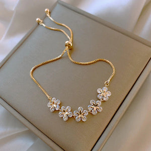 Boucles d'Oreilles Zircon Fleur de Prunier