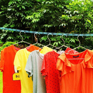 Corde à linge portable pour l'extérieur et la maison