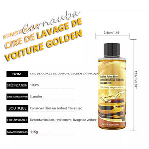 CIRE DE LAVAGE DE VOITURE GOLDEN CARNAUBA