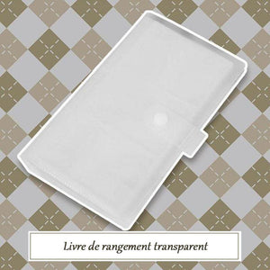 Livre de rangement de bijoux transparent