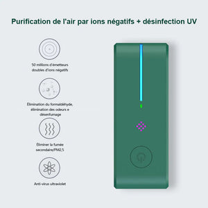 Purificateur d'air à ions négatifs portable