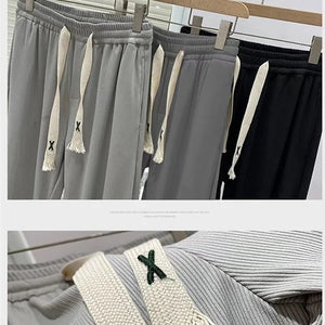 Pantalon décontracté ample drapé pour hommes