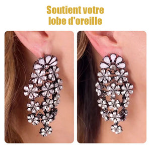 Supports de boucles d'oreilles Lymphvitic en alliage de titane et de platine 18K