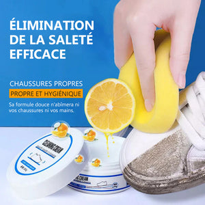 Crème nettoyante pour chaussures blanches