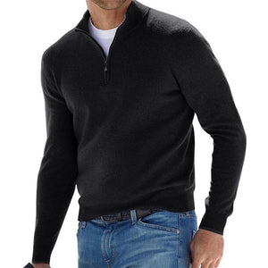 Pull Basique Zippé Pour Hommes