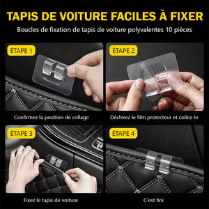 BOUCLES DE FIXATION POLYVALENTES POUR TAPIS DE VOITURE