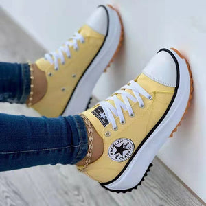 Chaussures en toile à plateforme pour printemps & été