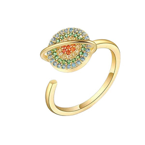 Bague planétaire pivotante en zirconium de couleur