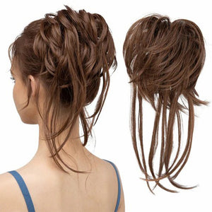 Cheveux chignon moelleux bouclé