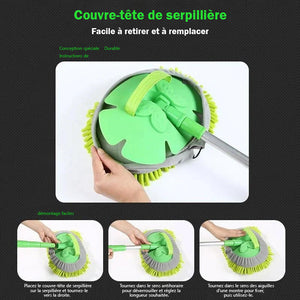 Serpillière réglable rotative à 360°