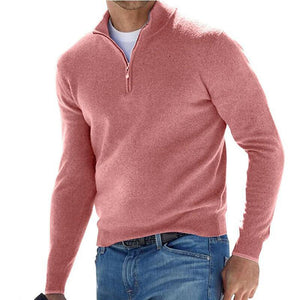 Pull Basique Zippé Pour Hommes