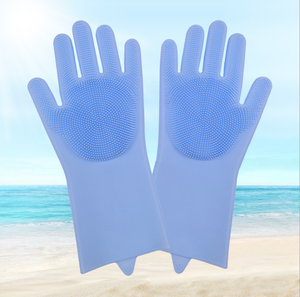 GANTS DE LAVAGE DE VAISSELLE EN SILICONE