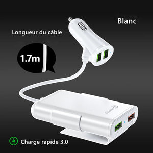 Chargeur rapide de voiture à quatre ports